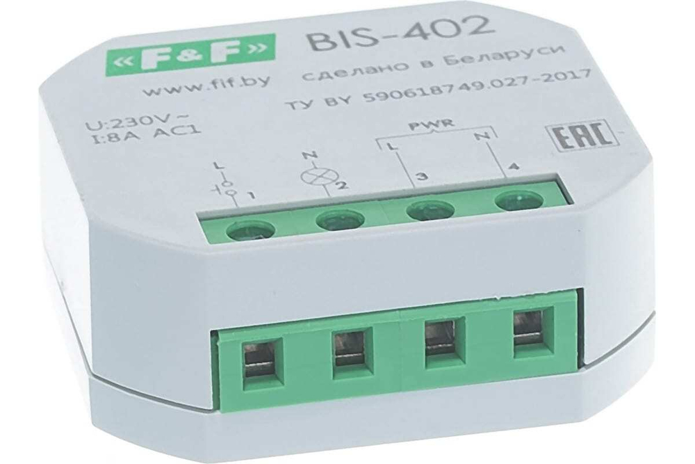 Реле импульсное BIS-402 230В 8А 1Z IP40
