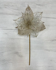 Ветвь Пуансеттия шампань 52х25 см., Christmas DeLuxe (87468)