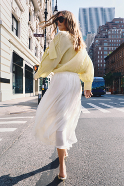 ZARA РУБАШКА В ПОЛОСКУ С ЗАВЯЗКАМИ — ZW COLLECTION, ЖЕЛТЫЙ