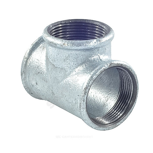 Тройник прямой чугун оц Ду 40 (1 1/2") ВР/ВР Fittex