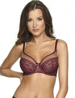 Комфортный бюстгальтер на косточках цвета деним (Размер: 75D) (Цвет: грязно-синий)