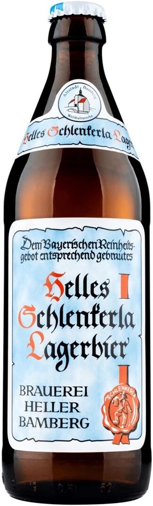 Пиво Шленкерла Хеллес Лагер / Schlenkerla Helles Lagerbier 0.5 - стекло