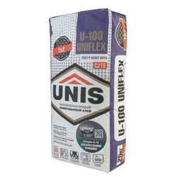 Клей для плитки Unis Uniflex U-100 C2TE 25 кг