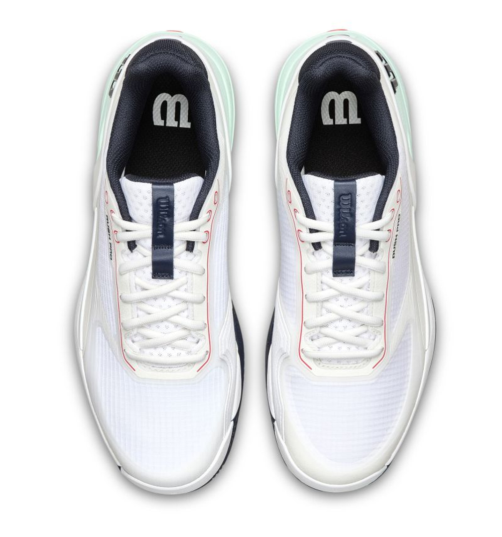 Теннисные кроссовки Wilson Rush Pro 5 - white/bay/fiery coral