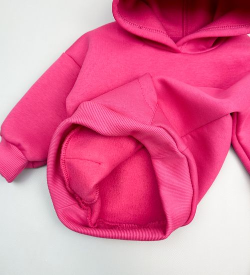Комплект из футера с начесом, Фуксия