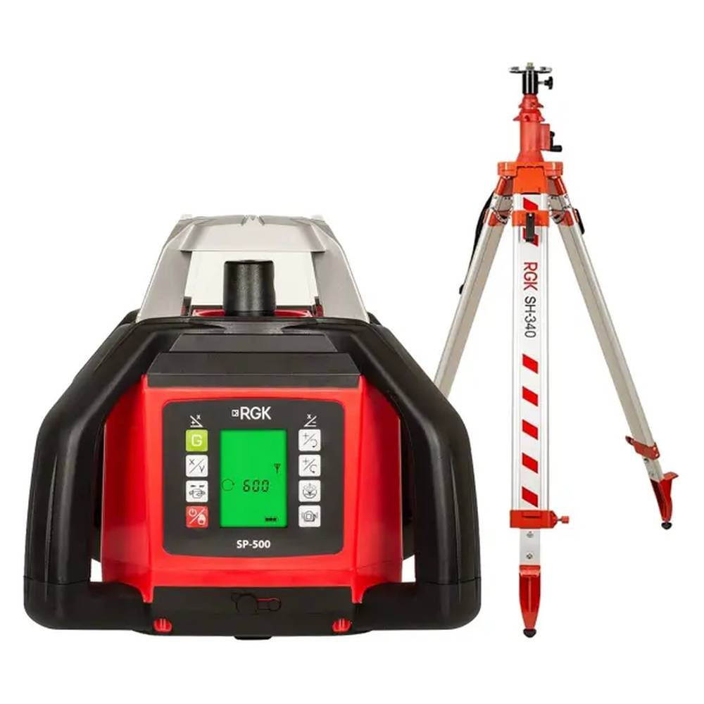 Комплект: ротационный нивелир RGK SP-500 + элевационный штатив RGK SH-340 134299
