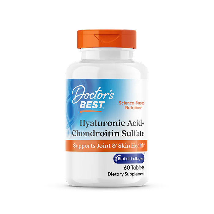 Коллаген с гиалуроновой кислотой и хондроитином, Hyaluronic Acid + Chondroitin Sulfate, Doctor&#39;s best, 60 таблеток