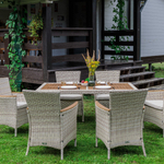 Обеденный комплект ROYAL FAMILY AMELIA бежевого цвета на 6 персон