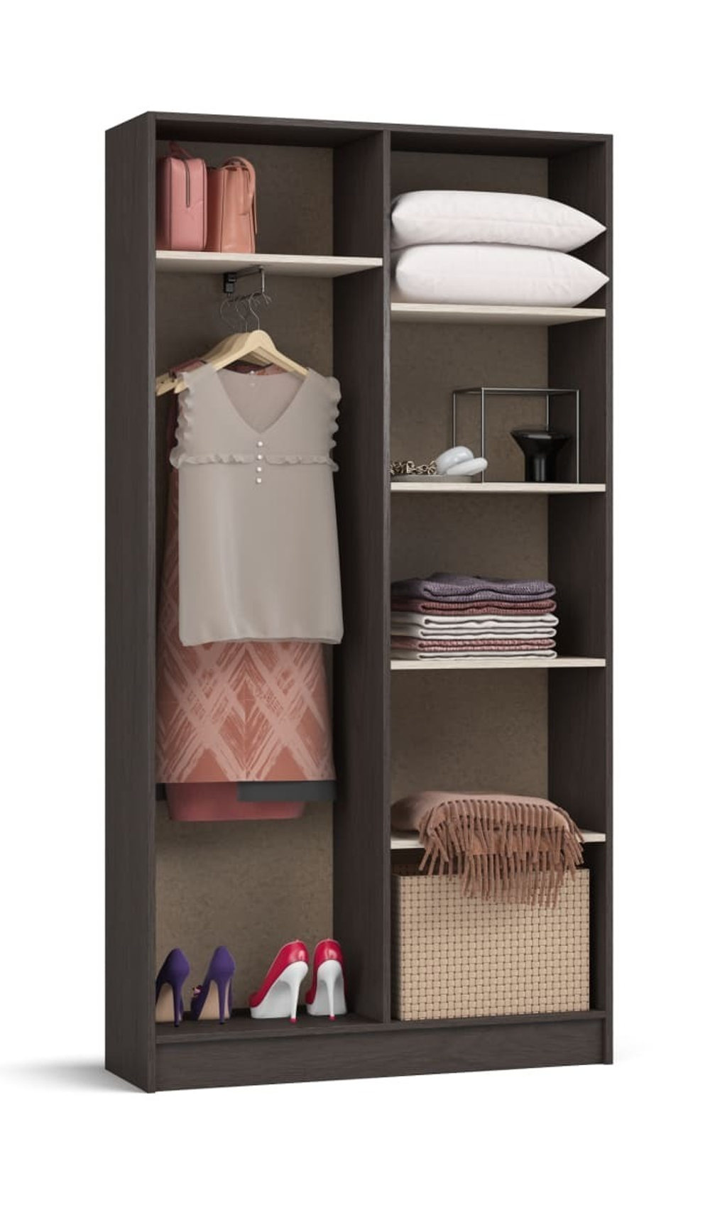 Шкаф НИК-100 new венге, дуб