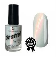 01 GPH Лак для ногтей Grattol 9мл White pearl
