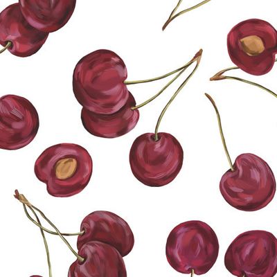 Спелая черешня (белый)