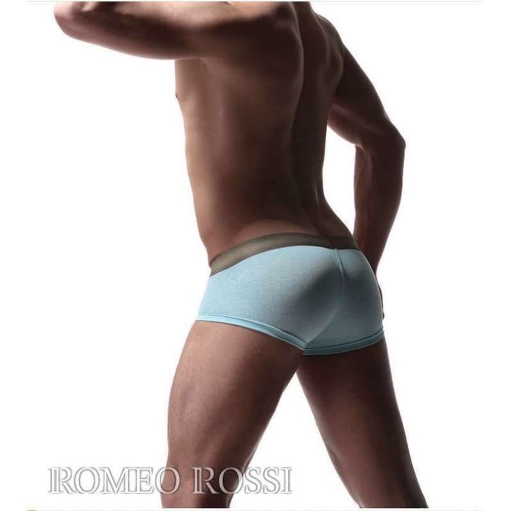 Мужские трусы хипсы голубые ROMEO ROSSI RR5005