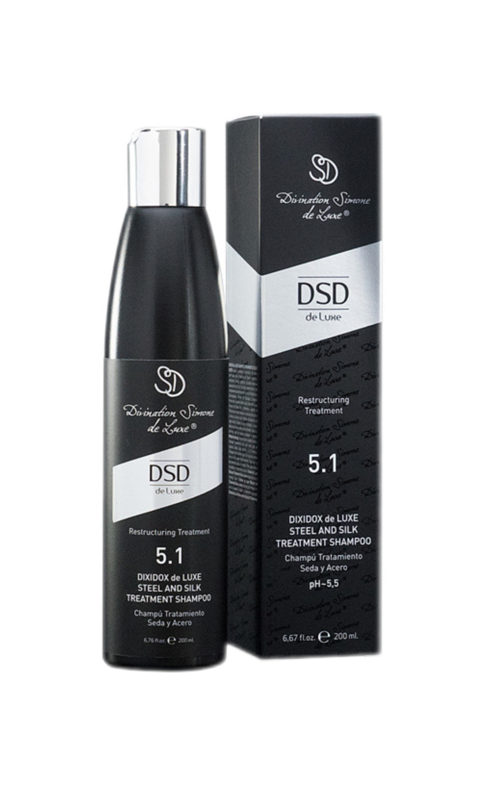 Dsd de luxe STEEL AND SILK TREATMENT SHAMPOO 5.1 / Восстанавливающий шампунь 5.1 сталь и шёлк Дсд де люкс