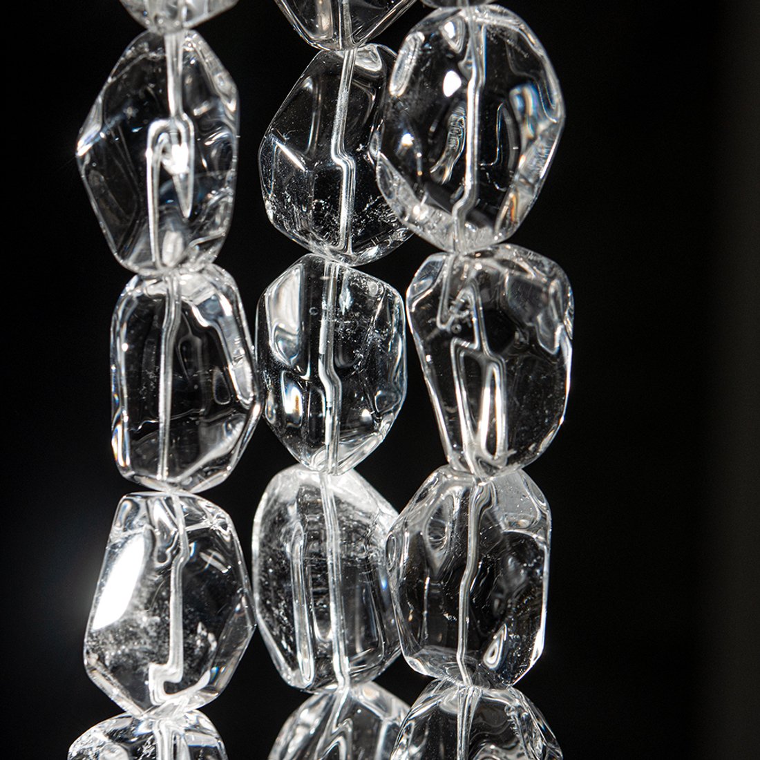 Горный хрусталь натуральный, льдинки, 27,5*18,5мм