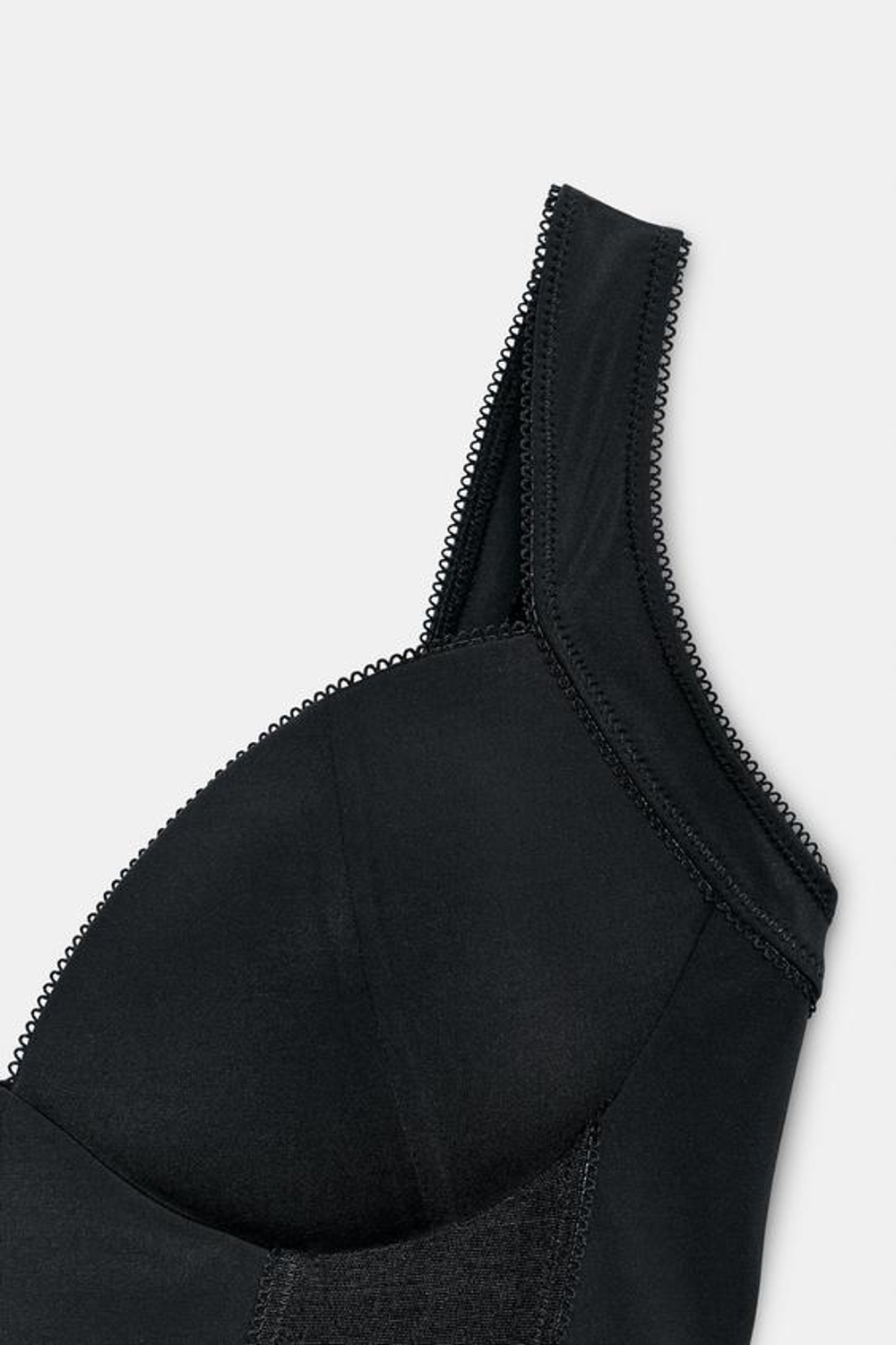 ZARA КОМБИНИРОВАННЫЙ ТОП ИЗ ПОЛИАМИДА, ЧЕРНЫЙ