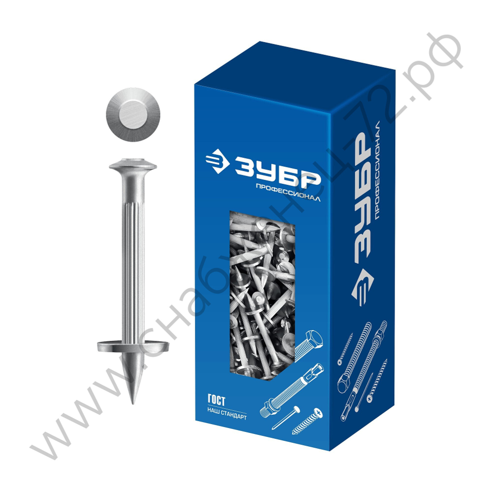 ЗУБР ДГМ 60 х 4.5 мм, дюбель-гвоздь монтажный, цинк, 1 кг (3063-45-60-1)