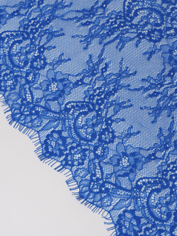 Кружево шантильи ультрамарин неэластичное ширина 22 см купон 2.9 м