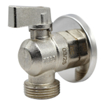 Кран шаровой TEBO для стиральной машины 1/2"x3/4" с отражателем