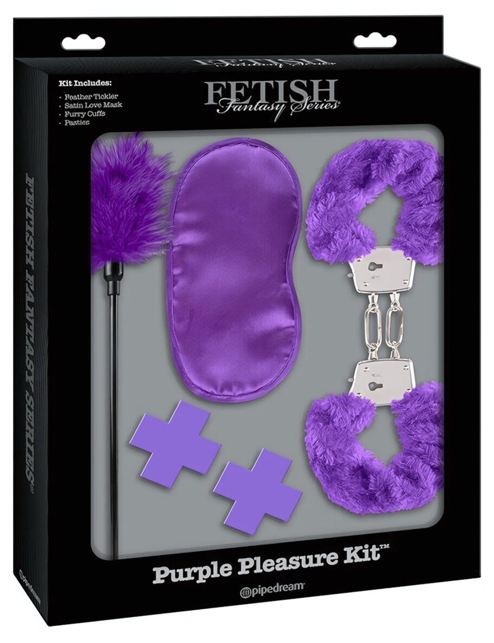 Фетиш набор для игр Purple Pleasure Kit (Цвет: фиолетовый, серебряный)