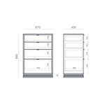 Высокий комод TIMELESS TLD020 на цоколе