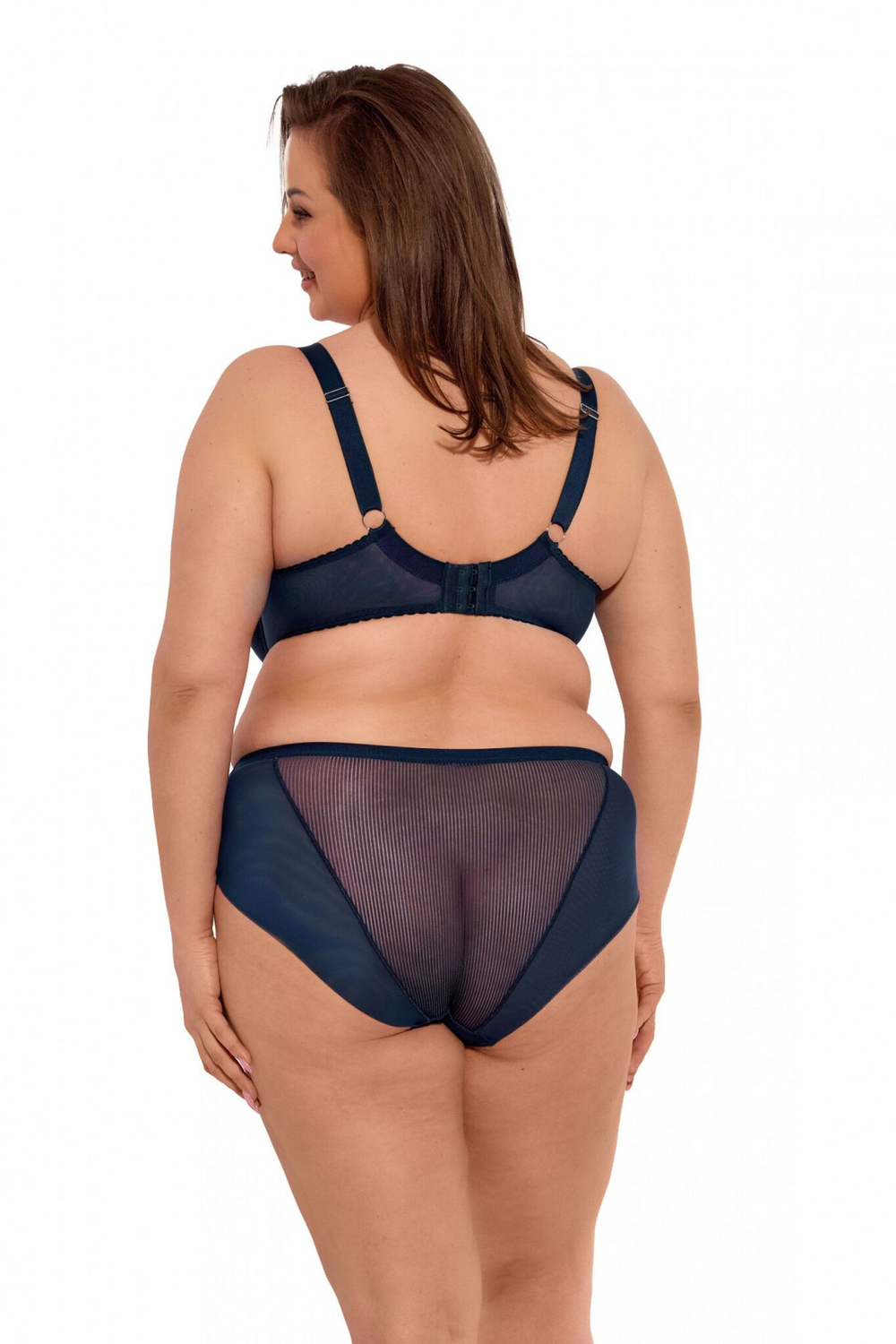 Темно-синий бюстгальтер Sonia с чашками +size на тонком поролоне (Размер: 90G) (Цвет: темно-синий)