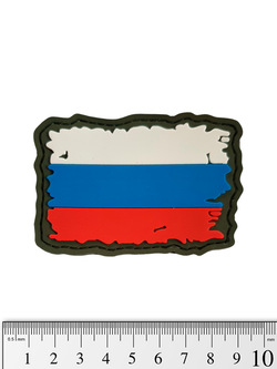 Шеврон Флаг России. Знамя PVC 5х8 см. Олива