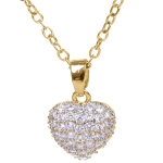 Подвеска из гиппоалергенного сплава со стразами «АМОР», цвет серебро и золото, d-20см/0,9см