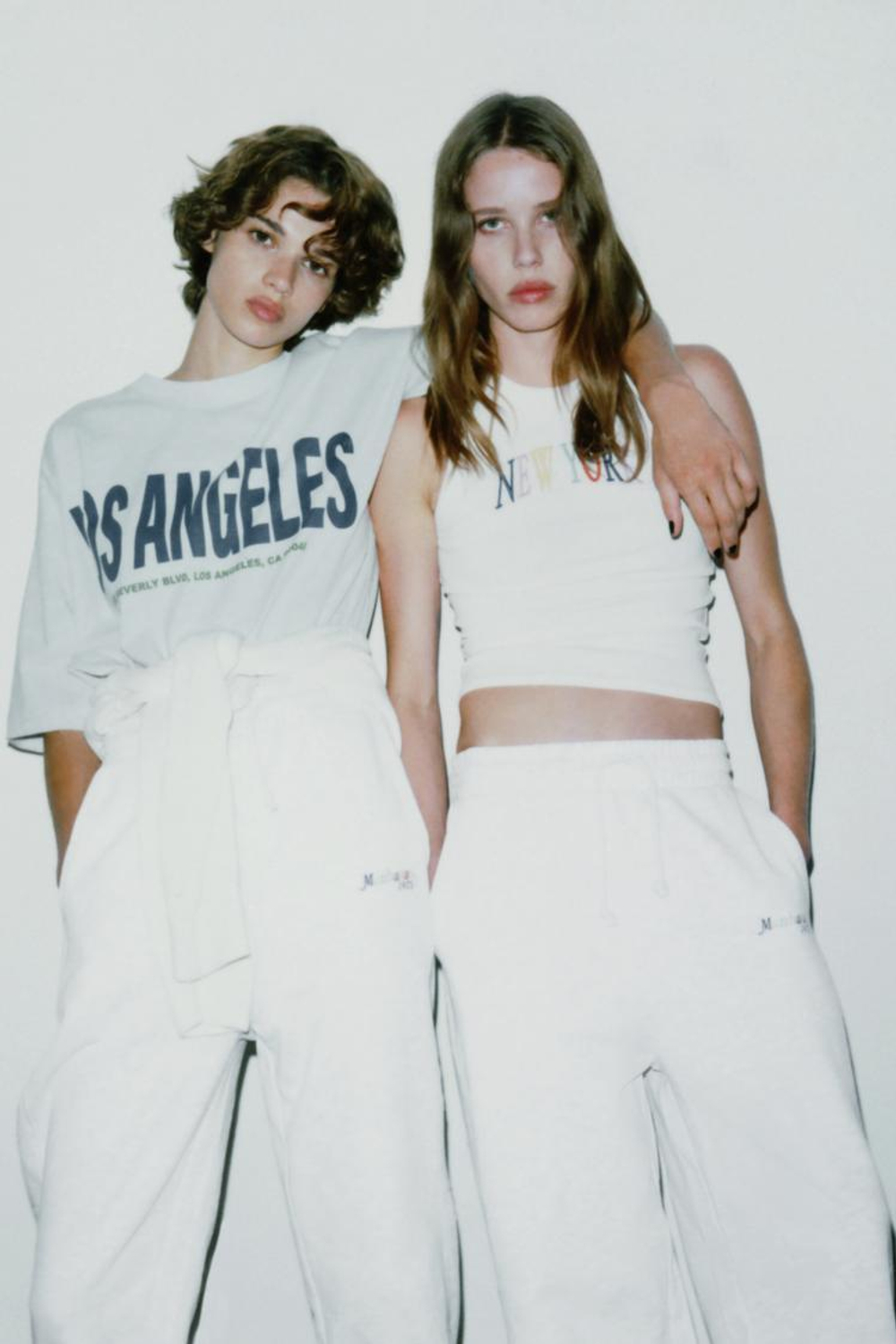 ZARA ФУТБОЛКА ОВЕРСАЙЗ С НАДПИСЬЮ, СЕРЫЙ МЕЛАНЖ