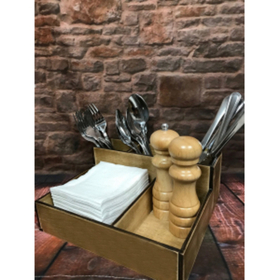 Подставка сервировочная для салфеток, специй и столовых приборов 250*220*90 мм. (РС5)