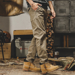 Штаны мужские хлопковые от бренда JIELEINUO ,эластичные прямые мужские повседневные