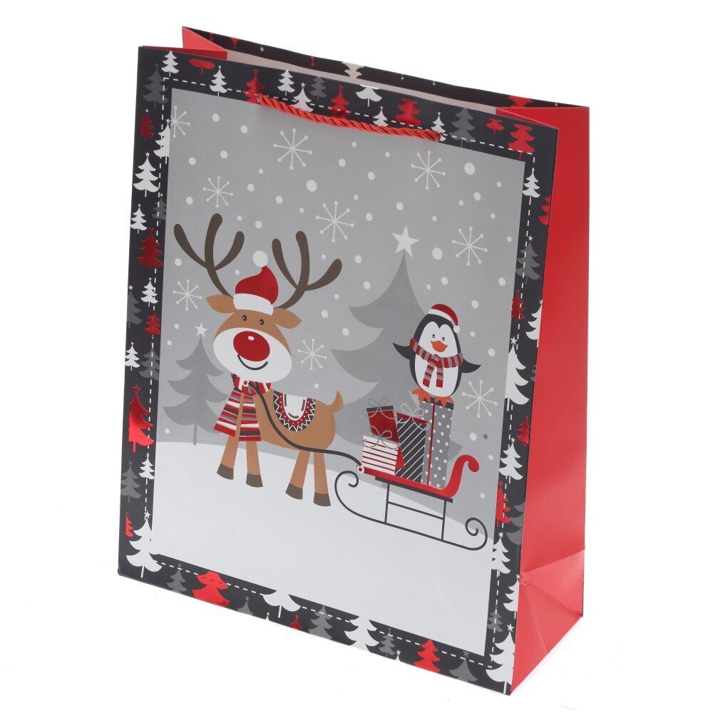 GAEM Пакет подарочный (бумага 210г/м2, блок 12шт), L26 W10 H32 см, 4в.