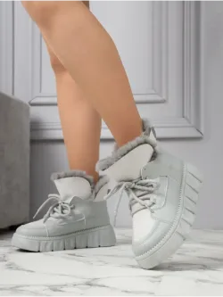 Зимние ботинки на платформе