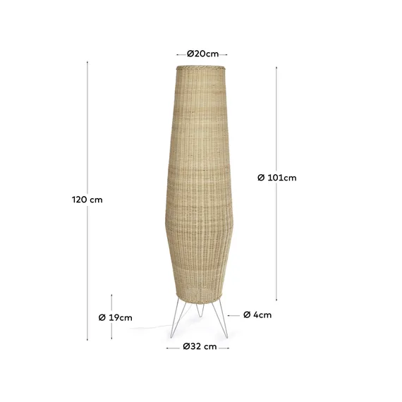 Настольная лампа из ротанга Kamaria Large