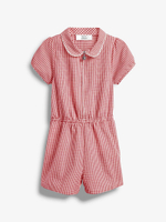 Комбинезон школьный на молнии для девочки Next 980-521, Красный, Белый