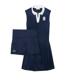 Теннисное платье Lacoste Ultra Dry Tennis Heritage with Liner - navy blue/navy blue