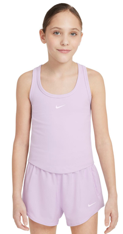 Футболка для мальчика теннисная Nike Girls Dri-Fit One Fitted - кукла/белый
