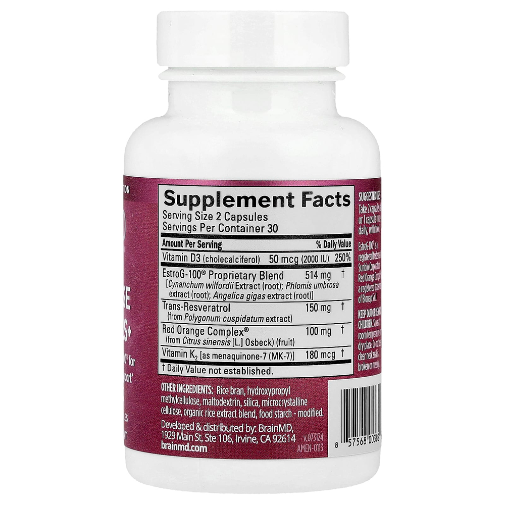 BrainMD, Menopause Essentials +, 60 вегетарианских капсул