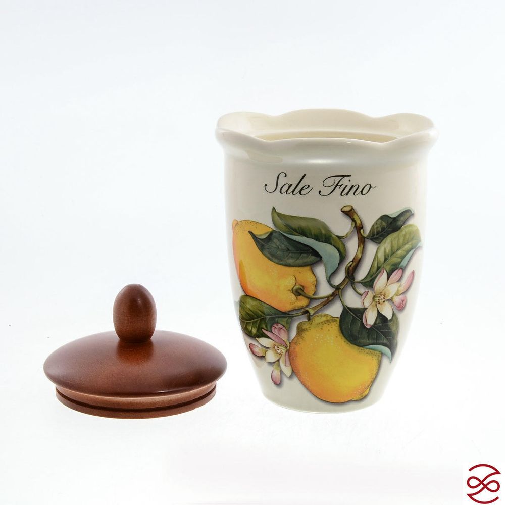 Банка с деревянной крышкой NUOVA CER Лимоны 19 см