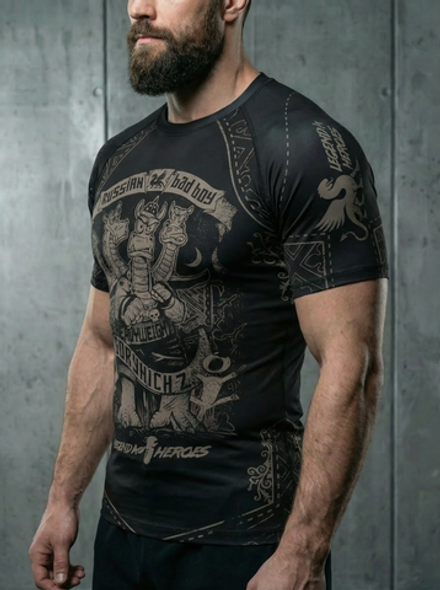 Рашгард с коротким рукавом LEGENDA Горыныч черный