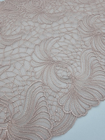 Вышивка на сетке какао К728