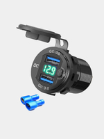 Розетка, разветвитель прикуривателя, 2 USB