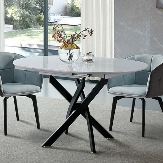 Стол обеденный Seville круглый раскладной 100-129