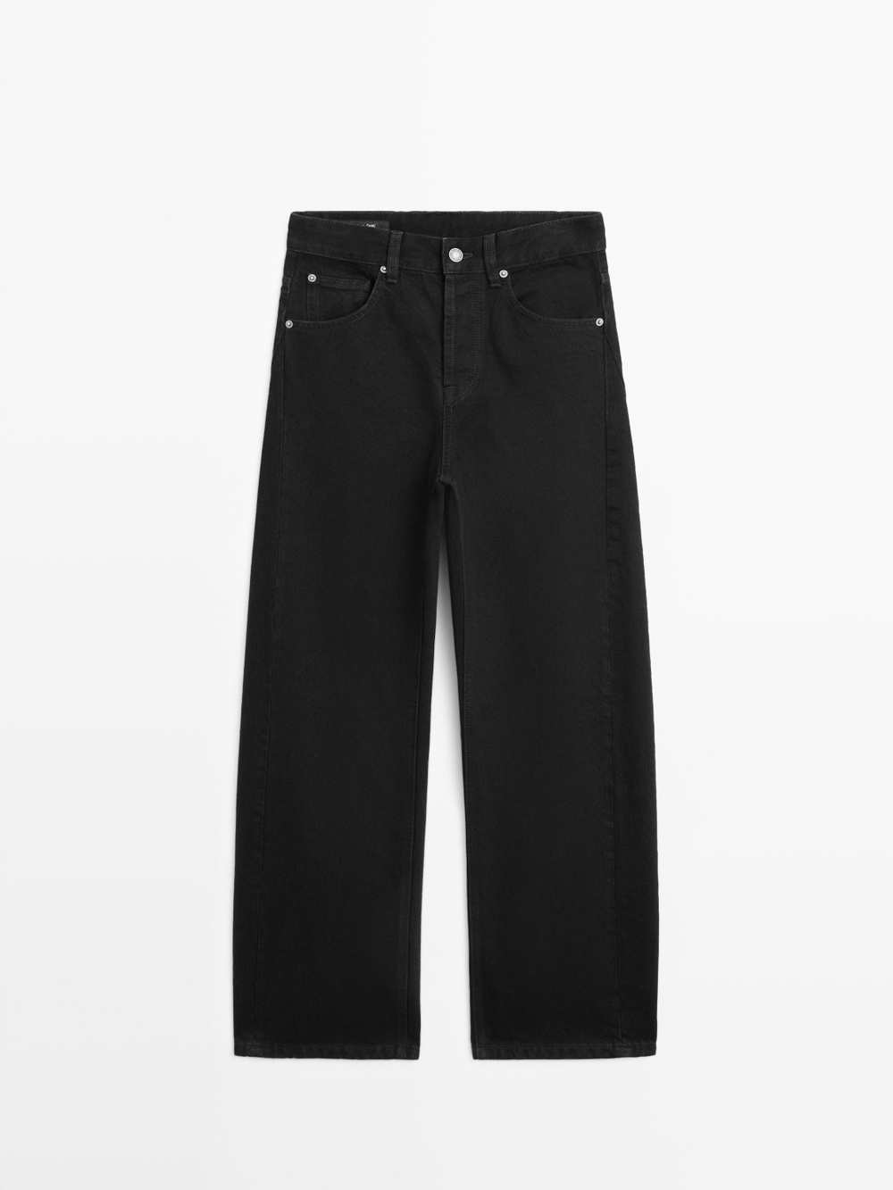 Massimo Dutti Джинсы свободного кроя со средней посадкой, шоколадный