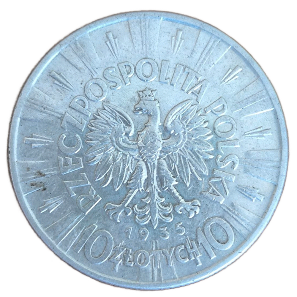 Монета 10 злотых (zlotych) 1935 год Польша
