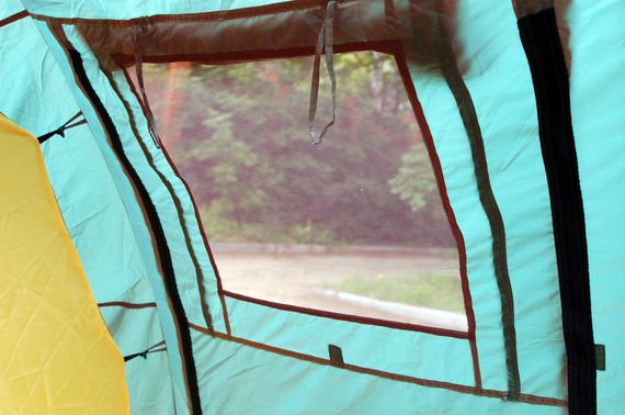 Палатка Canadian Camper TANGA 5, цвет woodland, окно в тамбуре.