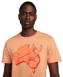 Мужская теннисная футболка Nike Court Tennis T-Shirt - amber brown