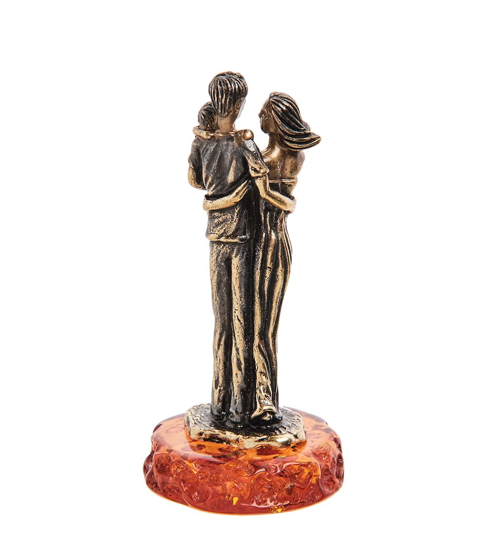 AM-3129 Фигурка «Семья» (латунь, янтарь)