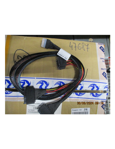 Cable, x8 SFF-8654 to 2xU.2 SFF-8639, 0,8M (analog 05-60005-00)
