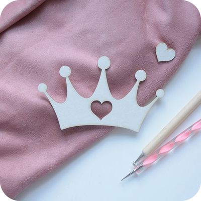 Заготовка для тиснения "Корона с сердечком"