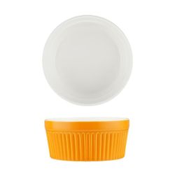 Салатник соусник для подачи 400 мл d 12 см h5,5 см круглый оранжевый Рамекин фарфор P.L. [6]